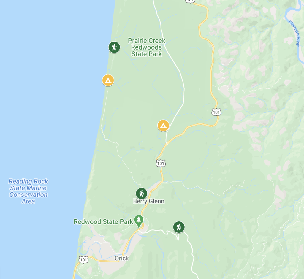 Fern Canyon Map