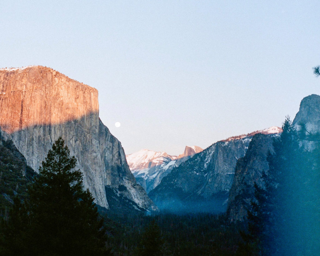 Yosemite with a fresh dusting of snow on film. Check out my complete guide