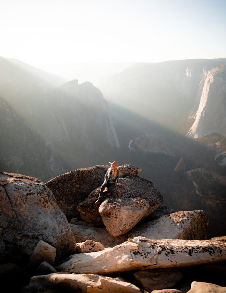 Taft Point in Yosemite in the Fall. Catch sunset at the most scenic Fall spots in Yosemite National Park using my guide!