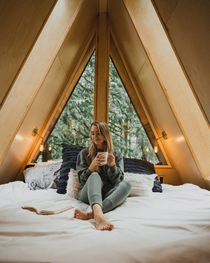 Loft Bed in cozy cabin rental