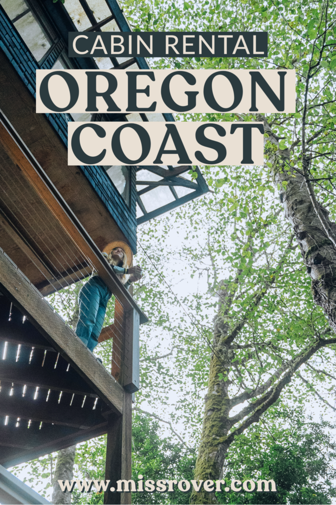 This hilltop coastal treehouse rental is the perfect escape for a getaway. One of the best designed cabins on the Oregon Coast! Check it out! Cabins on Oregon Coast