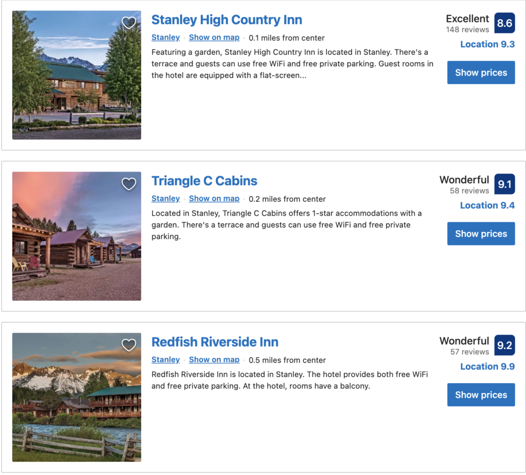 Hotels near Stanley Idaho Hot Springs