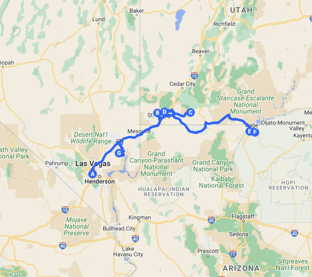 las vegas road trips