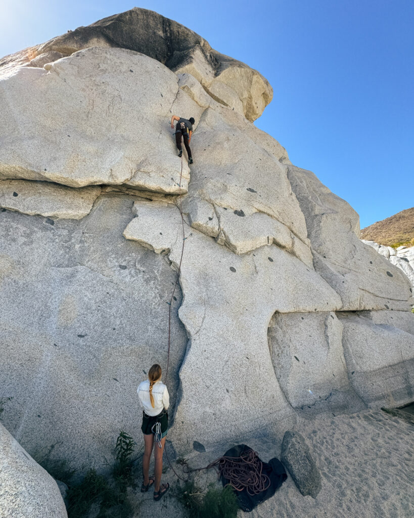 climbing and hiking sierra la laguna