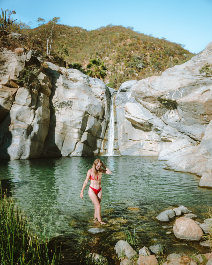 the best hidden gems in Sierra la Laguna of Baja California Sur. This guide details where to go, stay and how to get there! Best swimming holes in Baja and day trip from Cabo!