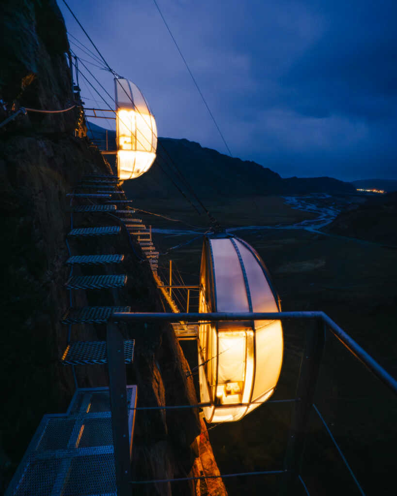 most unique patagonia hotel in el chalten. Stay at this cliffside hotel for a luxury stay with adventure!