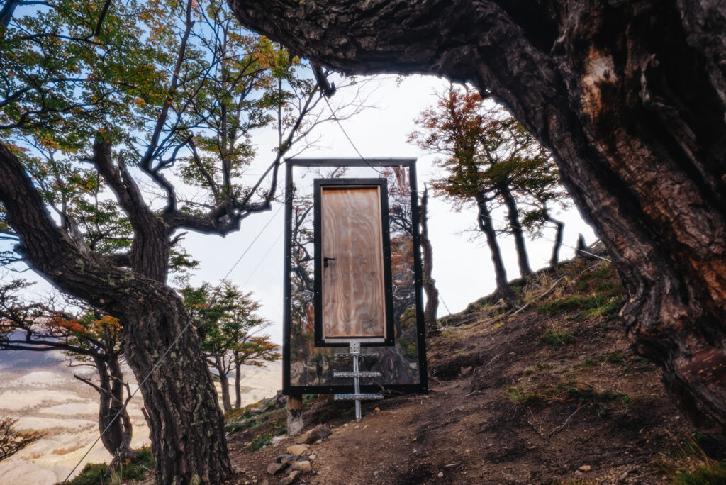Best shower view at luxury adventure stay in Patagonia Argentina