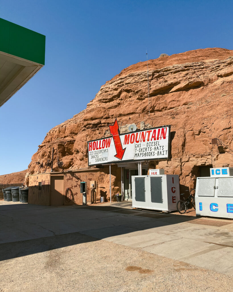 cave gas station Hanksville Utah