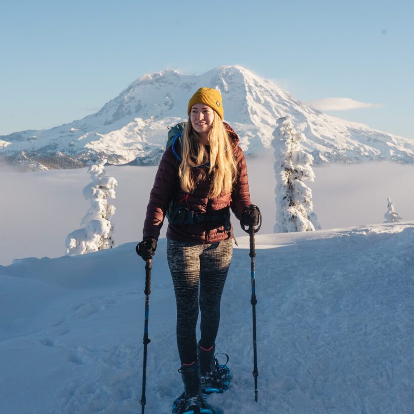 Epic snowshoe to High Hut with 360 views of Mount Rainier. Reserve through Mount Tahoma Trails Association. Everything you need to know here!